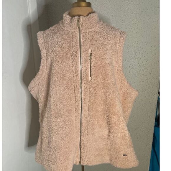 Calvin Klein Pink Sherpa Fleece Vest! - Picture 2 of 5